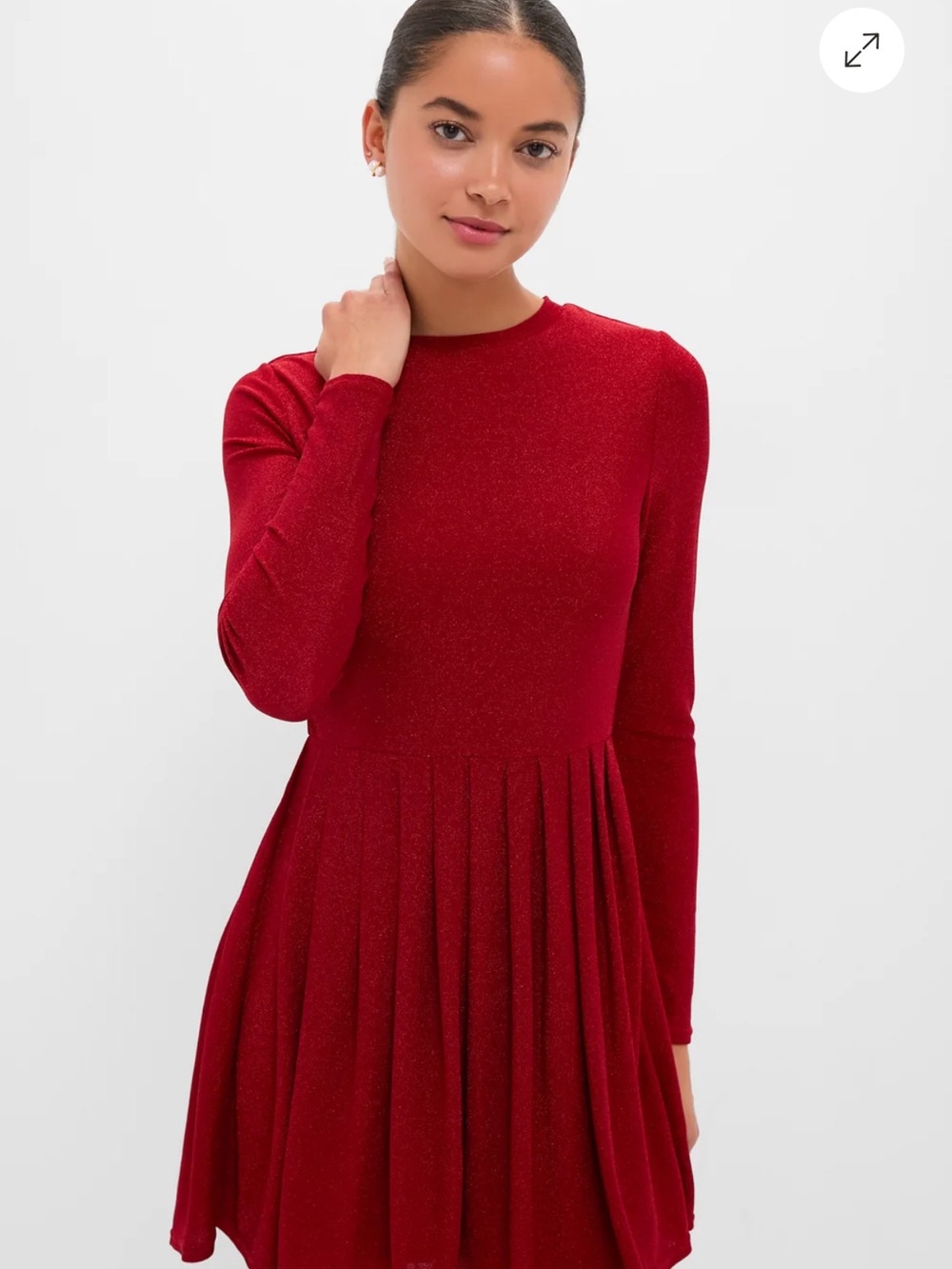 Sparkle Fit-and-Flare Long-Sleeve Red Dress, purchased at Tuckernut, brand new.
